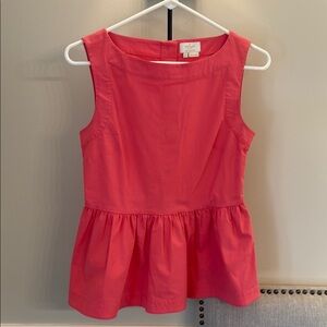 Kate Spade Sleeveless Coral Peplum Top
